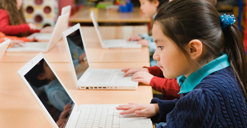 girl with laptop